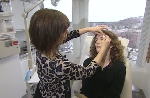 Julie Michaud shares her brow shaping tips on NECN-TV's The Tedaldi Treatment