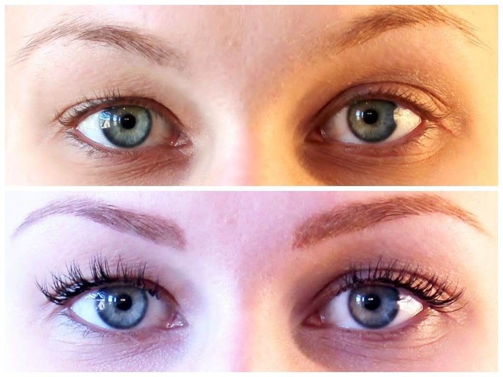 What a difference lash extensions and groomed eyebrows can make